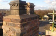 Rebuilding chimney stack