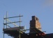 Scaffolding errected in preparation to repairing chimney stack