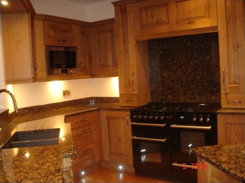 Bespoke oak kitchen with granite worktops