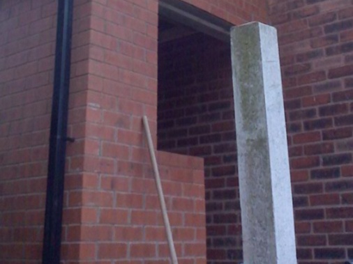 Shell of porch extension completed and now ready for the door and window to be fitted